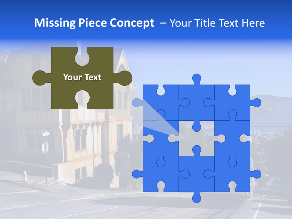 Houses At San Francisco, Usa PowerPoint Template