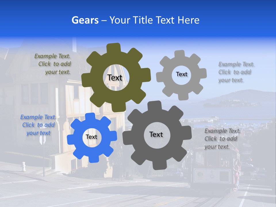 Houses At San Francisco, Usa PowerPoint Template