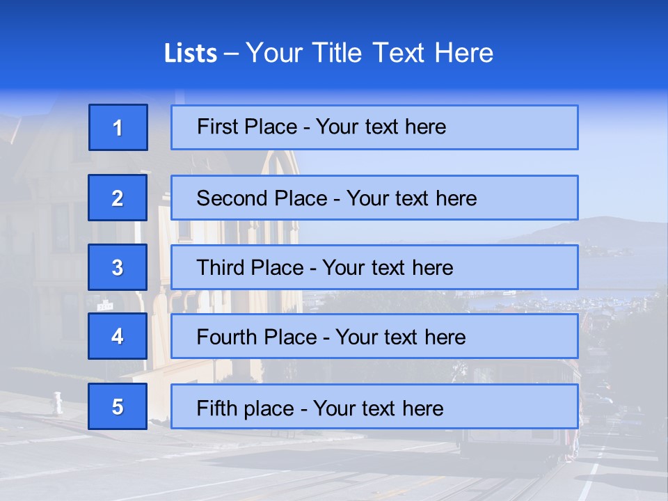 Houses At San Francisco, Usa PowerPoint Template