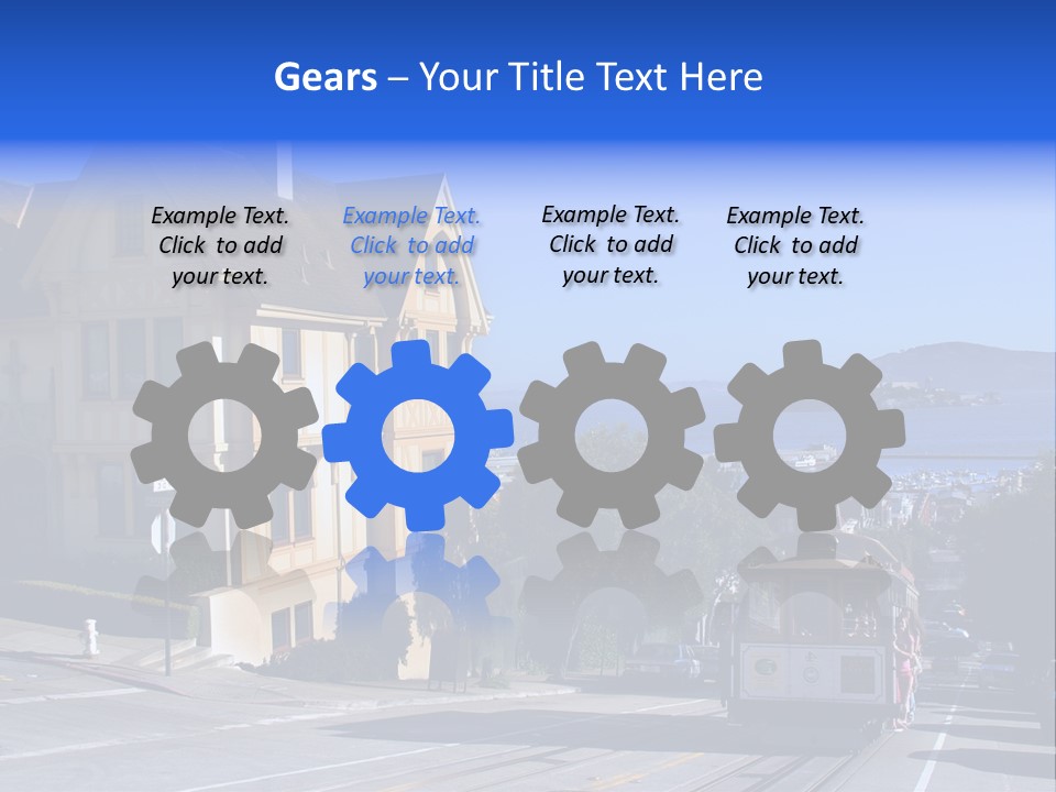 Houses At San Francisco, Usa PowerPoint Template