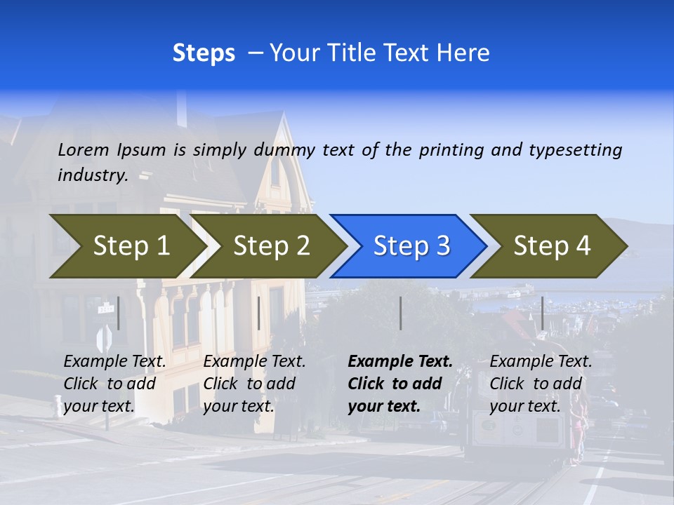 Houses At San Francisco, Usa PowerPoint Template