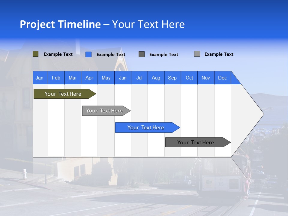 Houses At San Francisco, Usa PowerPoint Template