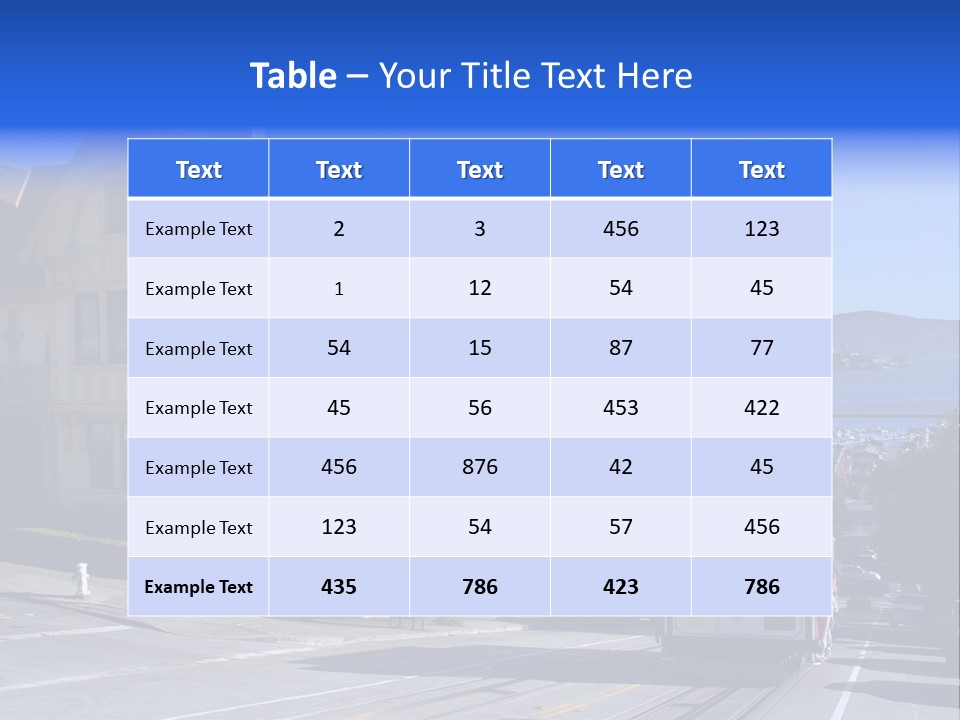 Houses At San Francisco, Usa PowerPoint Template