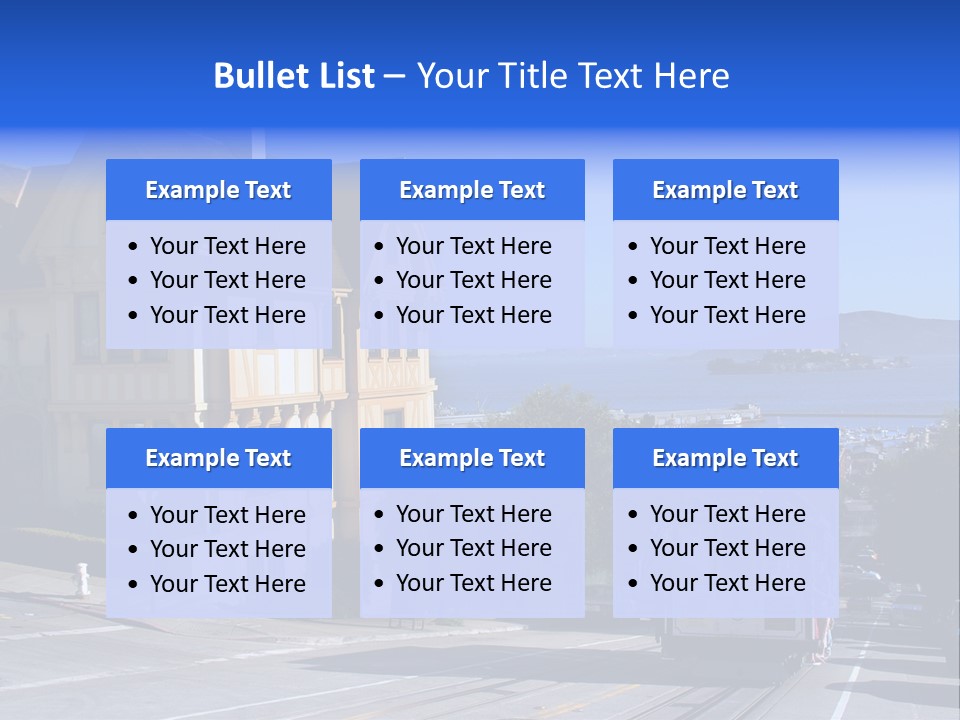 Houses At San Francisco, Usa PowerPoint Template