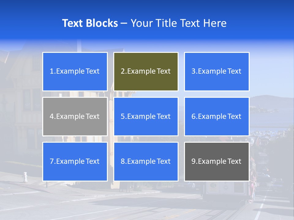 Houses At San Francisco, Usa PowerPoint Template