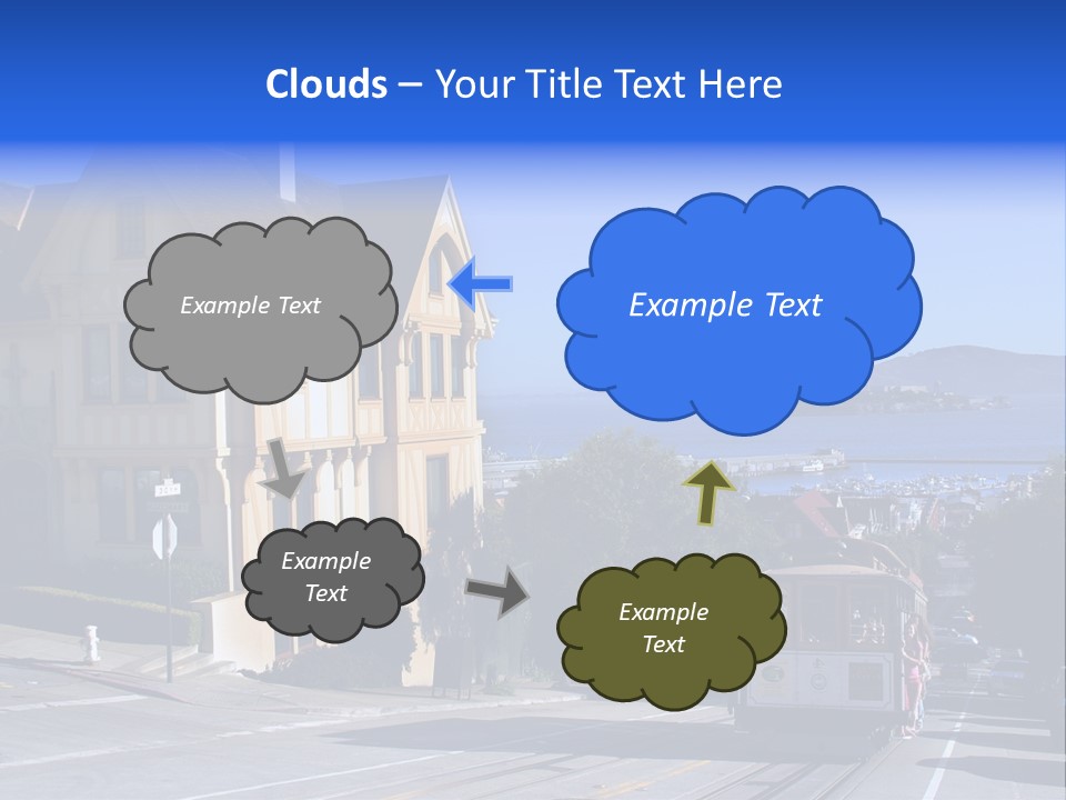 Houses At San Francisco, Usa PowerPoint Template