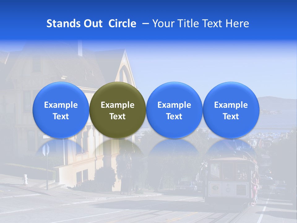 Houses At San Francisco, Usa PowerPoint Template