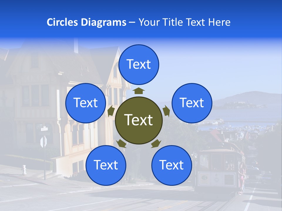 Houses At San Francisco, Usa PowerPoint Template