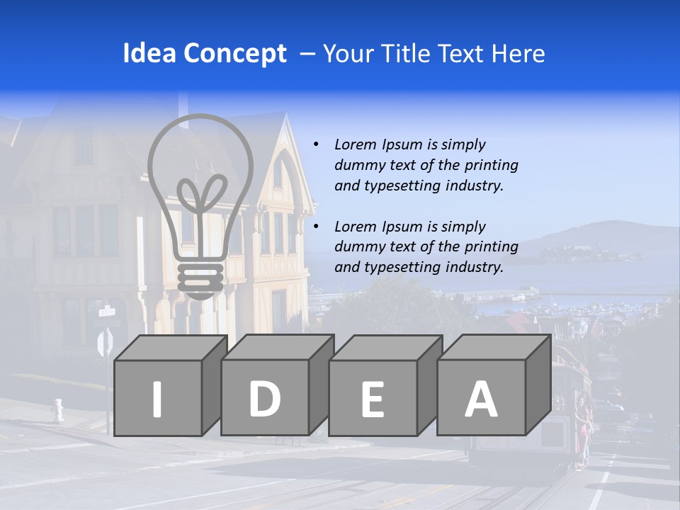 Houses At San Francisco, Usa PowerPoint Template