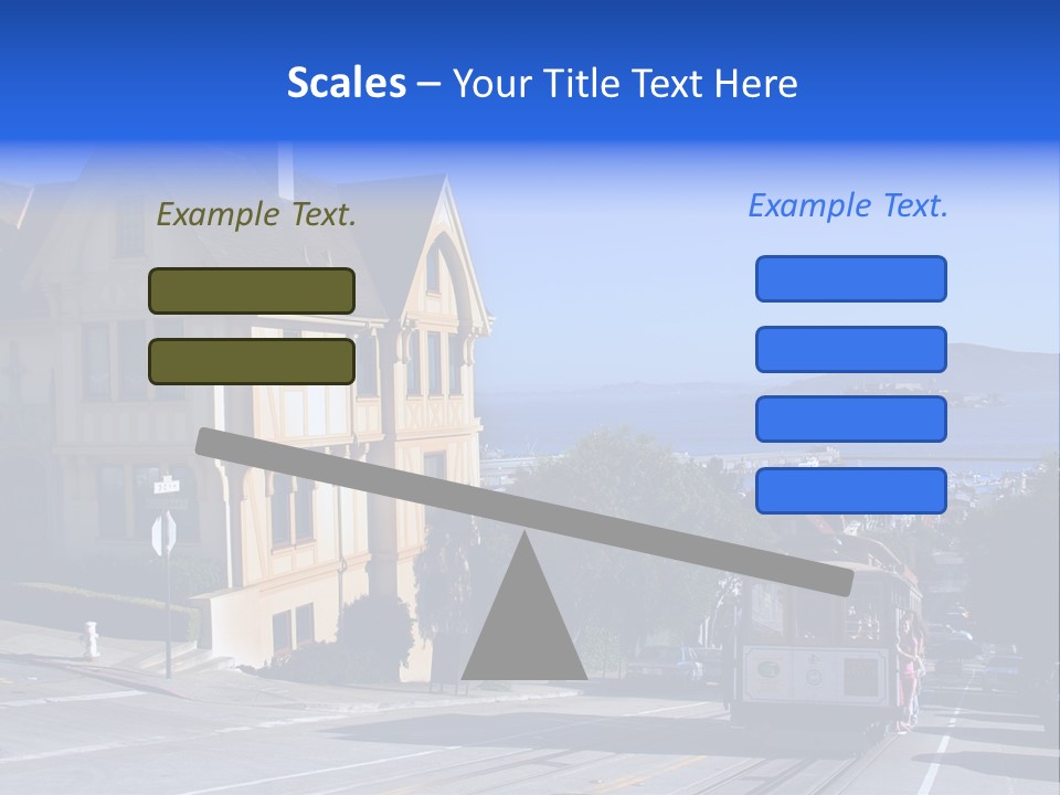 Houses At San Francisco, Usa PowerPoint Template