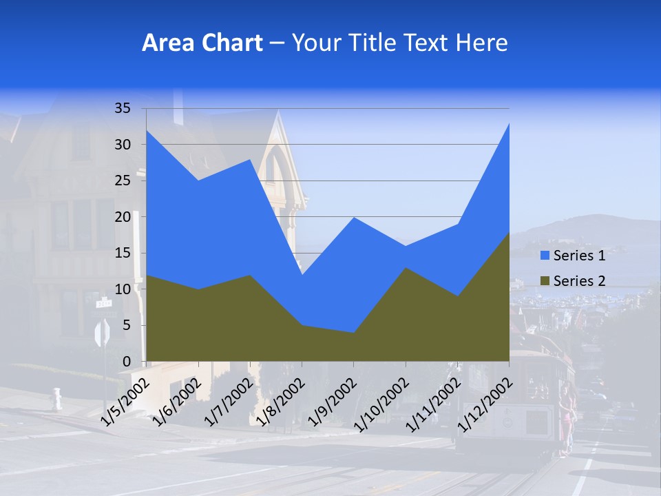 Houses At San Francisco, Usa PowerPoint Template