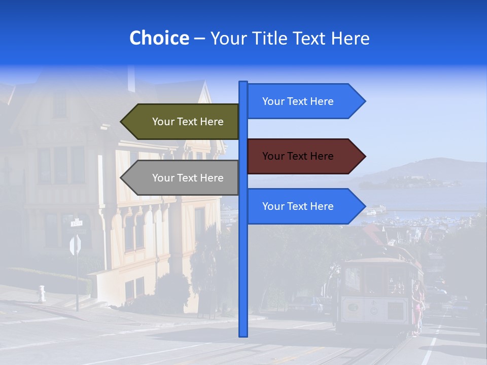Houses At San Francisco, Usa PowerPoint Template