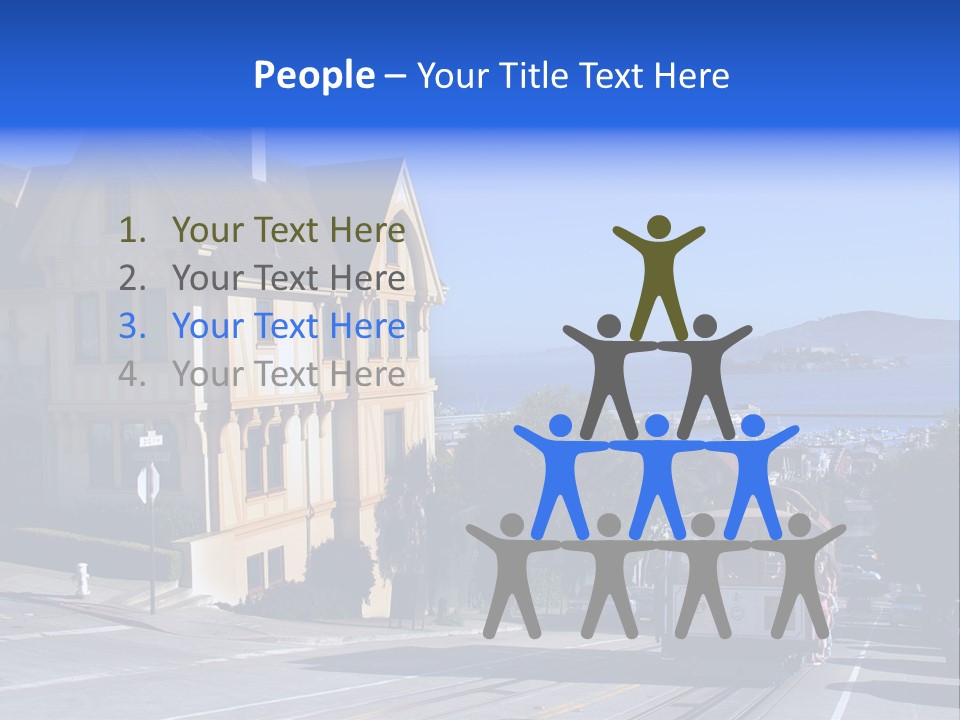 Houses At San Francisco, Usa PowerPoint Template