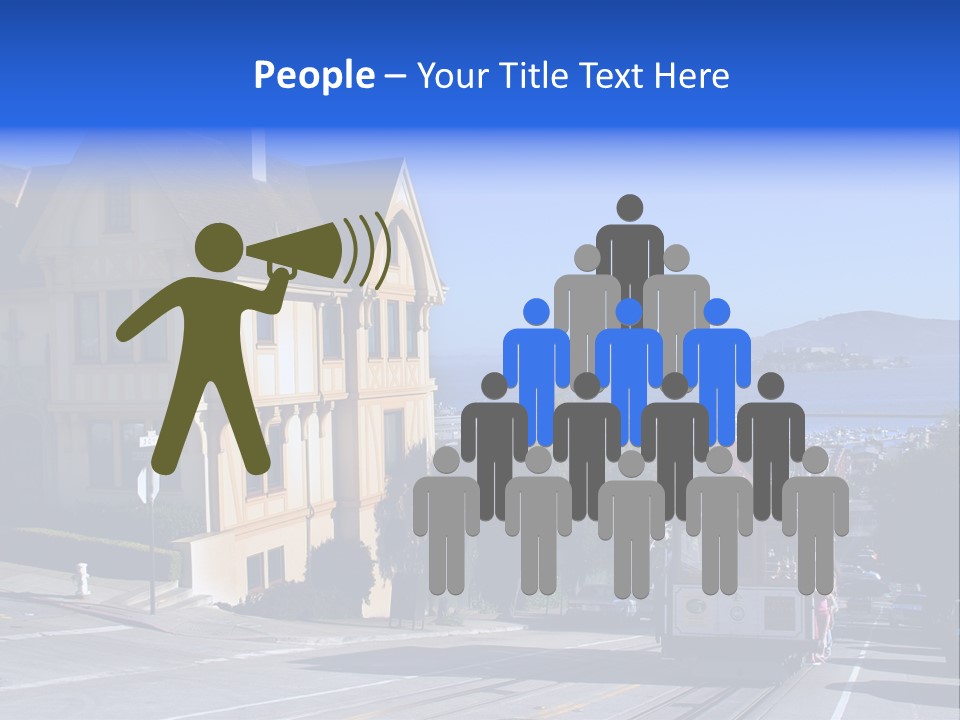 Houses At San Francisco, Usa PowerPoint Template