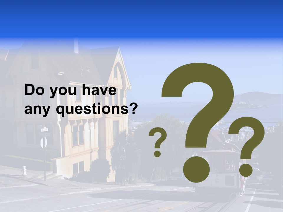 Houses At San Francisco, Usa PowerPoint Template