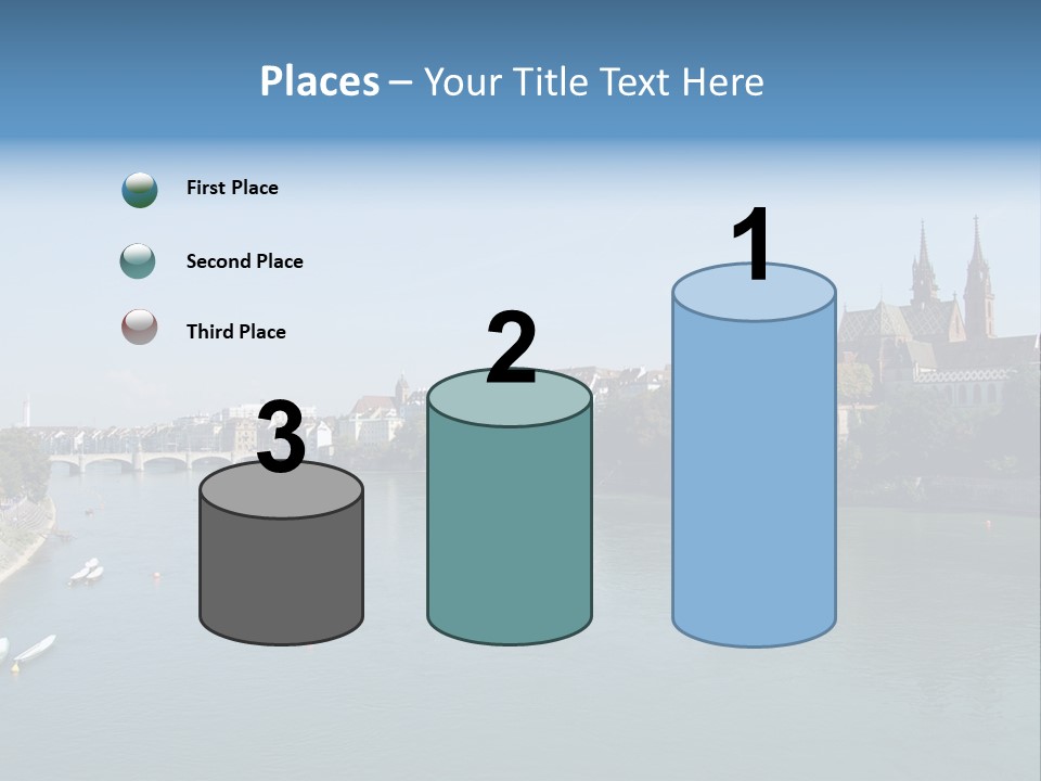 A River With A Bridge And Buildings In The Background PowerPoint Template