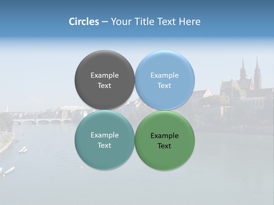 A River With A Bridge And Buildings In The Background PowerPoint Template