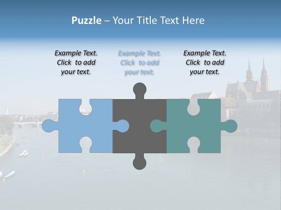 A River With A Bridge And Buildings In The Background PowerPoint Template