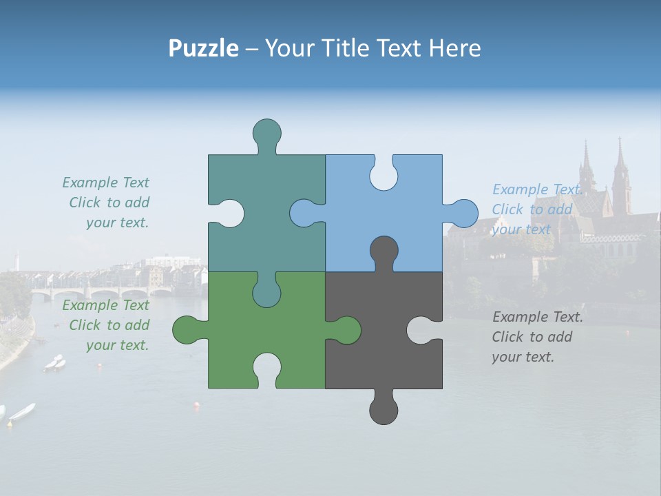 A River With A Bridge And Buildings In The Background PowerPoint Template