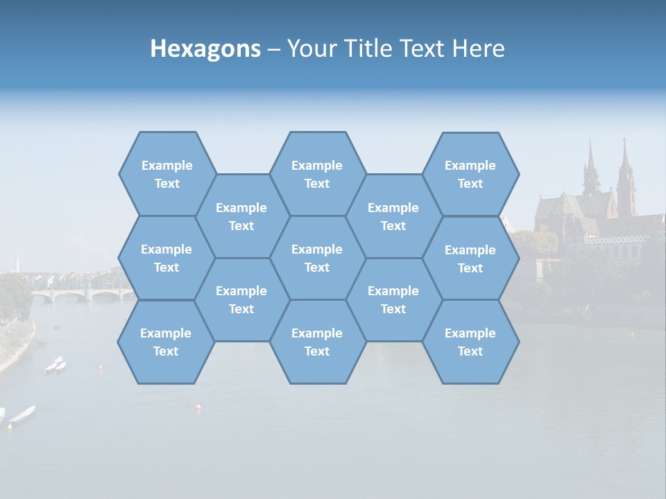 A River With A Bridge And Buildings In The Background PowerPoint Template