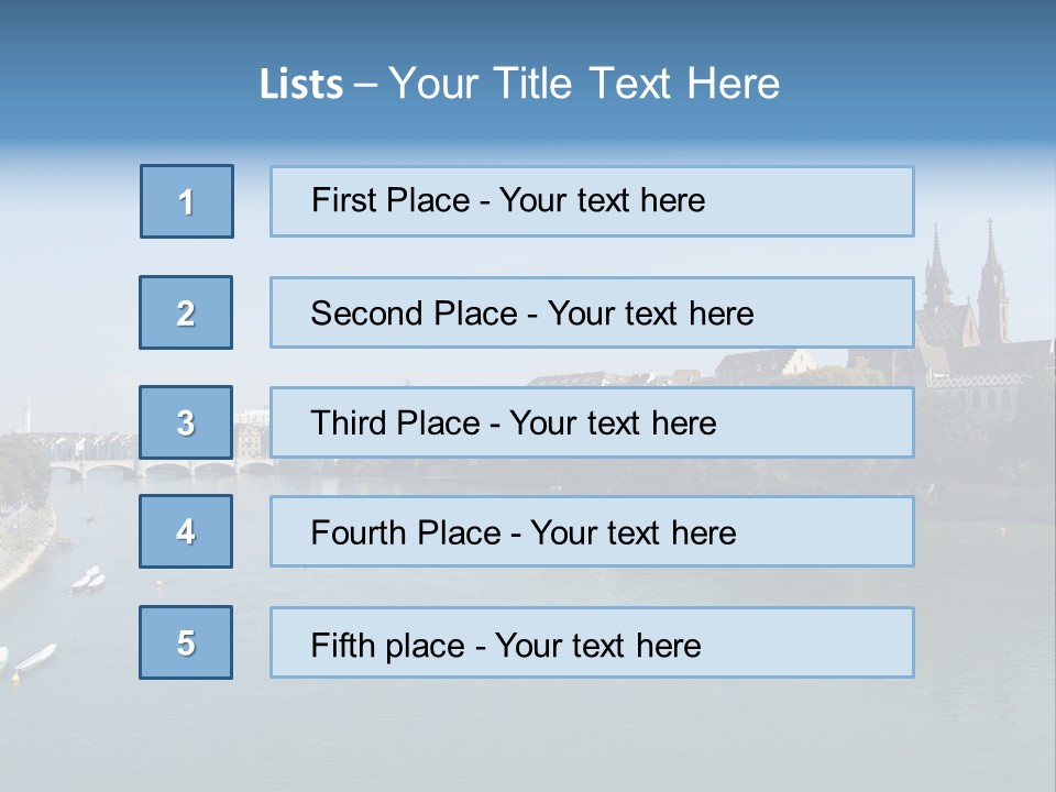 A River With A Bridge And Buildings In The Background PowerPoint Template