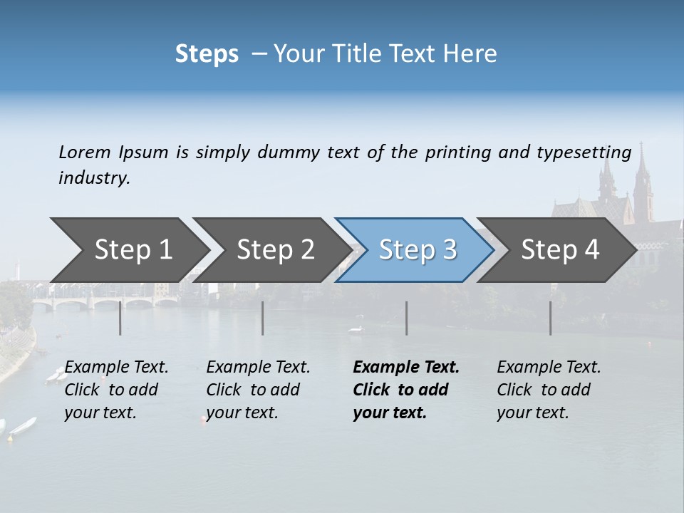 A River With A Bridge And Buildings In The Background PowerPoint Template