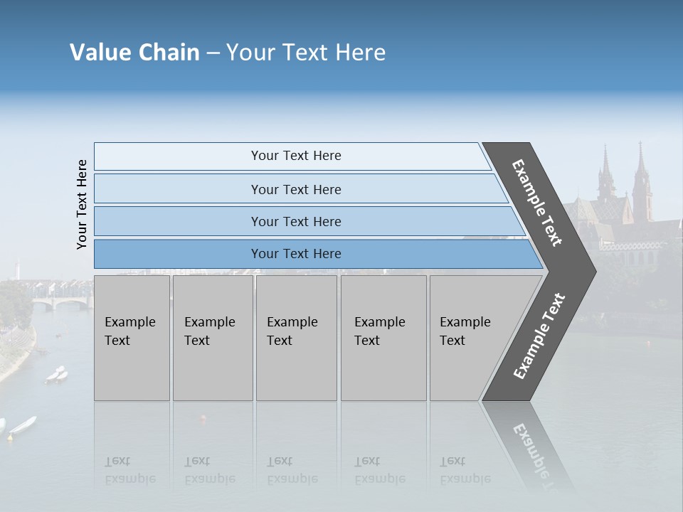 A River With A Bridge And Buildings In The Background PowerPoint Template