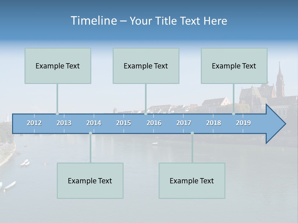 A River With A Bridge And Buildings In The Background PowerPoint Template