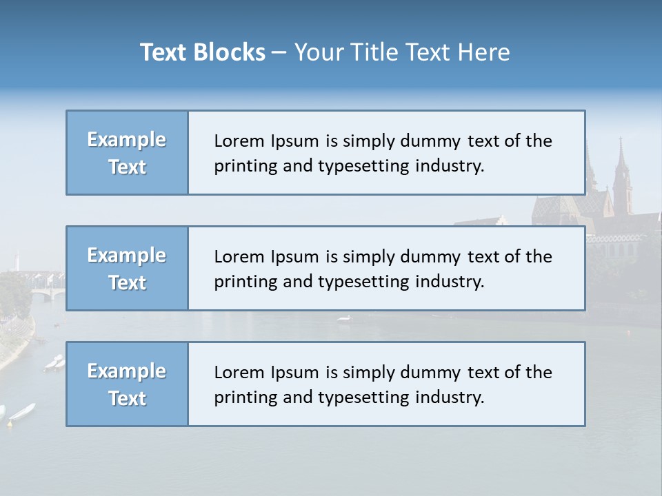 A River With A Bridge And Buildings In The Background PowerPoint Template