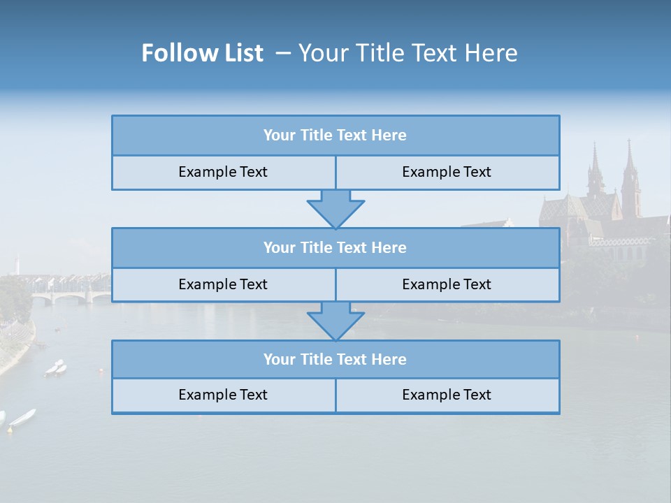 A River With A Bridge And Buildings In The Background PowerPoint Template