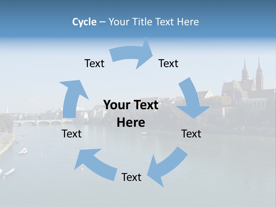 A River With A Bridge And Buildings In The Background PowerPoint Template