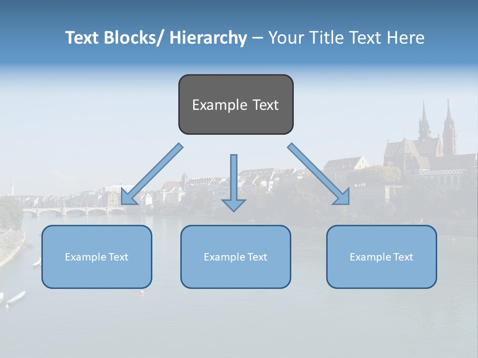 A River With A Bridge And Buildings In The Background PowerPoint Template