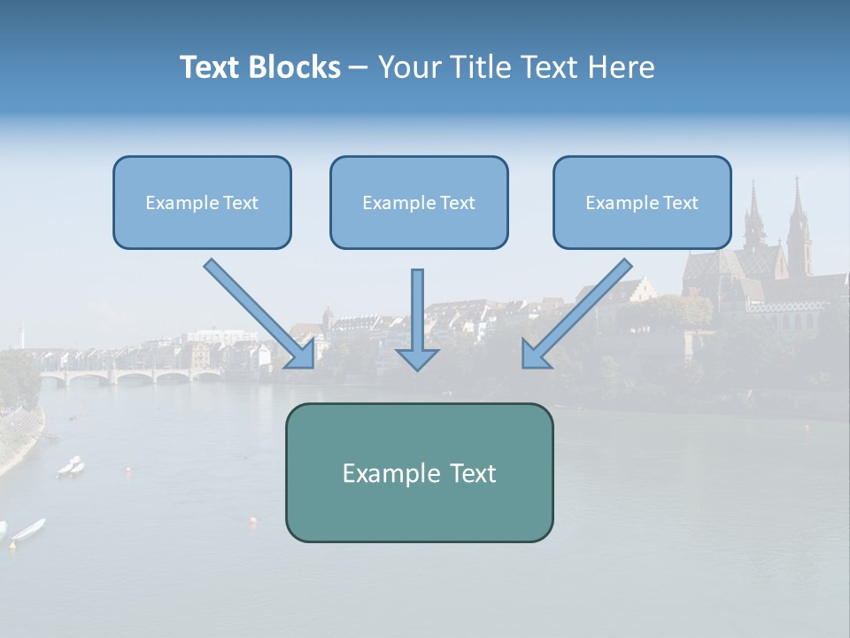 A River With A Bridge And Buildings In The Background PowerPoint Template