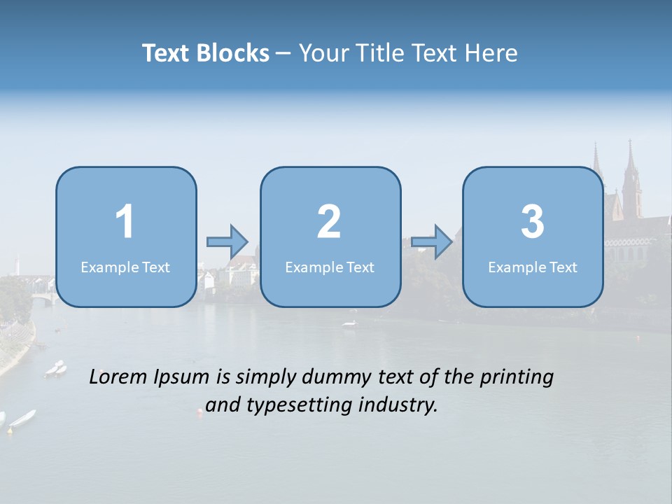 A River With A Bridge And Buildings In The Background PowerPoint Template