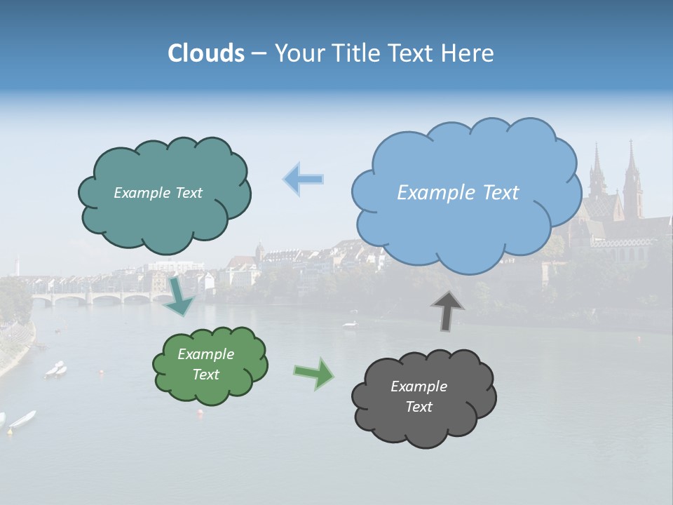 A River With A Bridge And Buildings In The Background PowerPoint Template