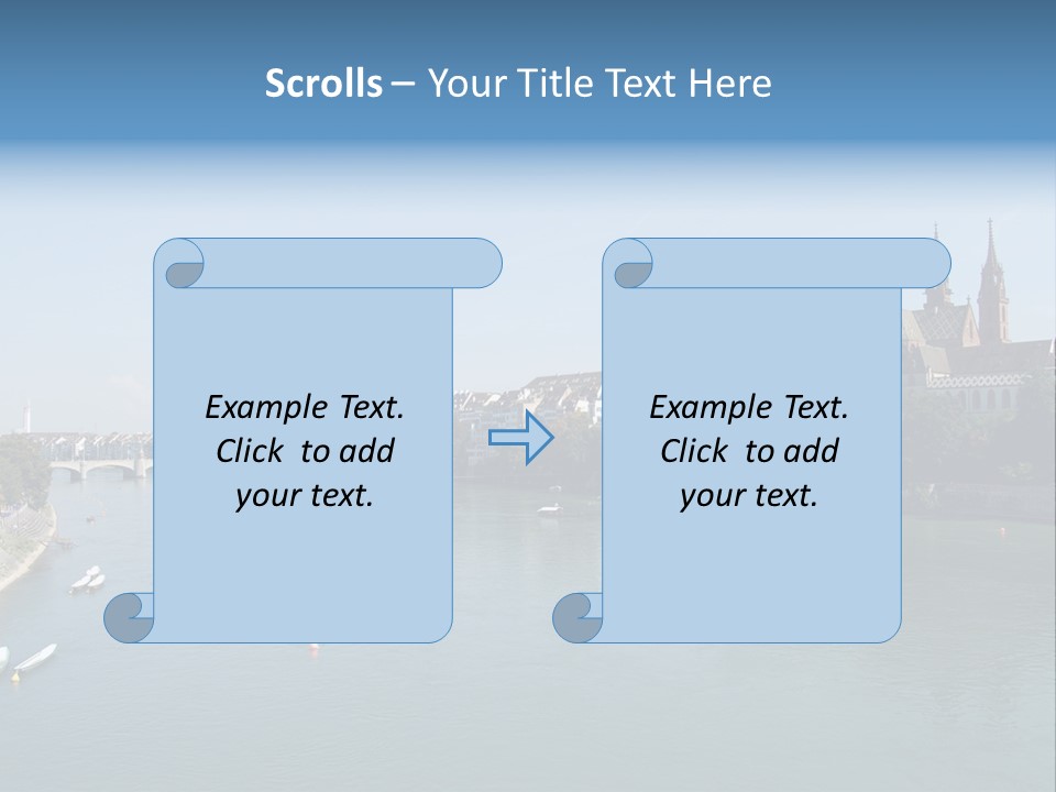 A River With A Bridge And Buildings In The Background PowerPoint Template