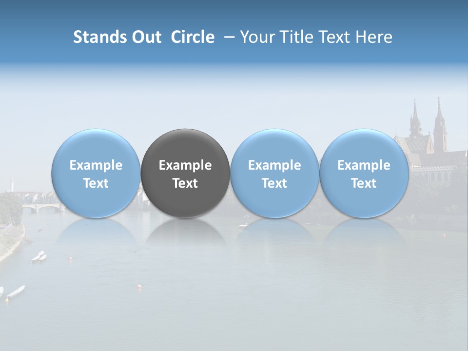 A River With A Bridge And Buildings In The Background PowerPoint Template