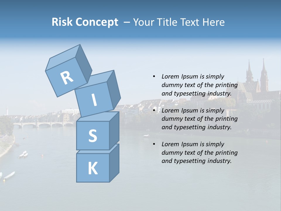 A River With A Bridge And Buildings In The Background PowerPoint Template