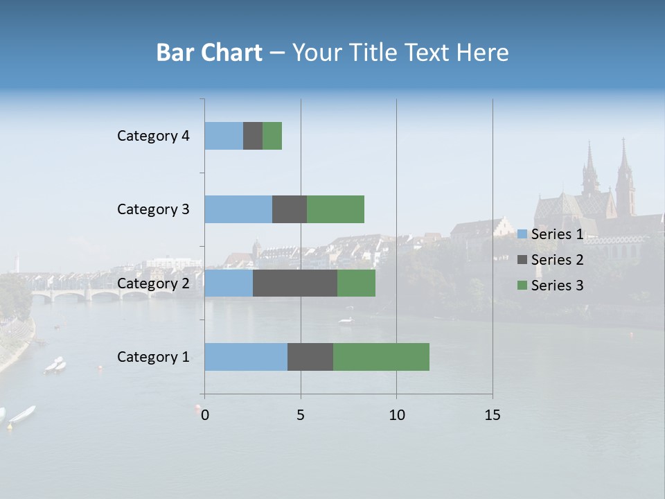 A River With A Bridge And Buildings In The Background PowerPoint Template