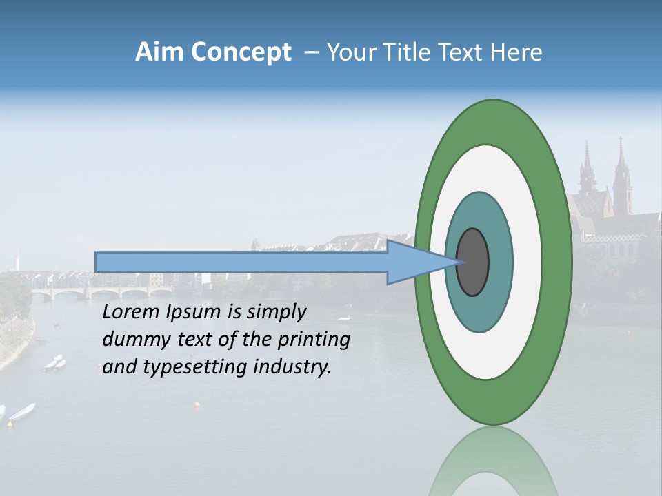 A River With A Bridge And Buildings In The Background PowerPoint Template