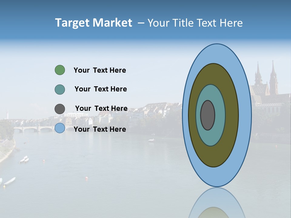 A River With A Bridge And Buildings In The Background PowerPoint Template