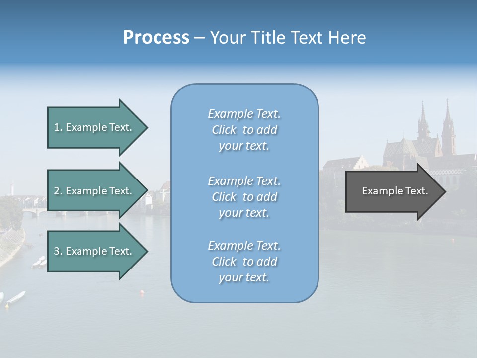 A River With A Bridge And Buildings In The Background PowerPoint Template
