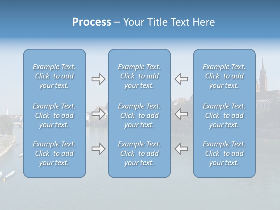 A River With A Bridge And Buildings In The Background PowerPoint Template
