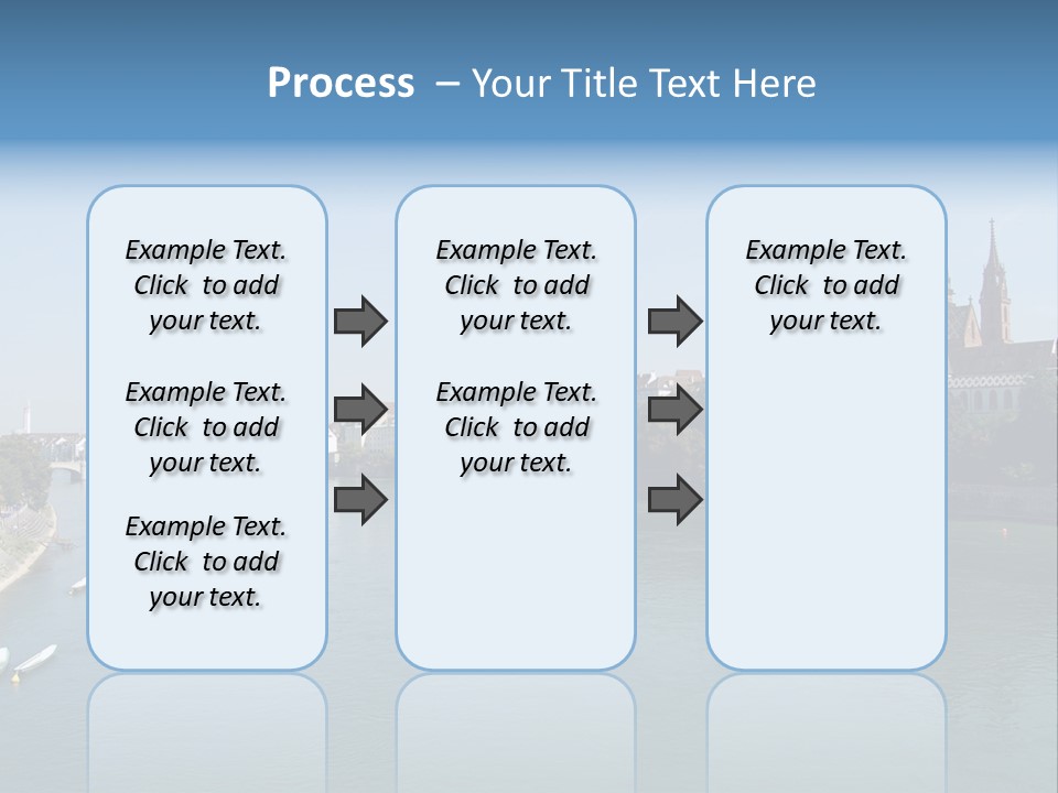 A River With A Bridge And Buildings In The Background PowerPoint Template