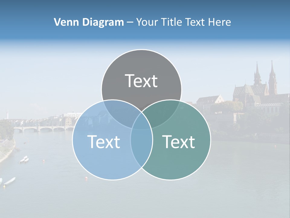 A River With A Bridge And Buildings In The Background PowerPoint Template