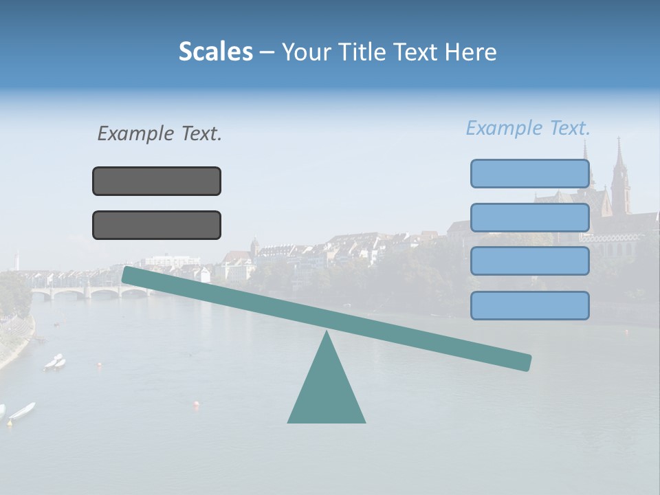 A River With A Bridge And Buildings In The Background PowerPoint Template