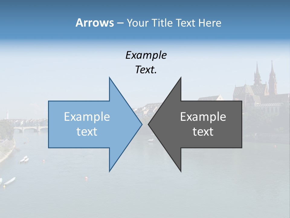 A River With A Bridge And Buildings In The Background PowerPoint Template