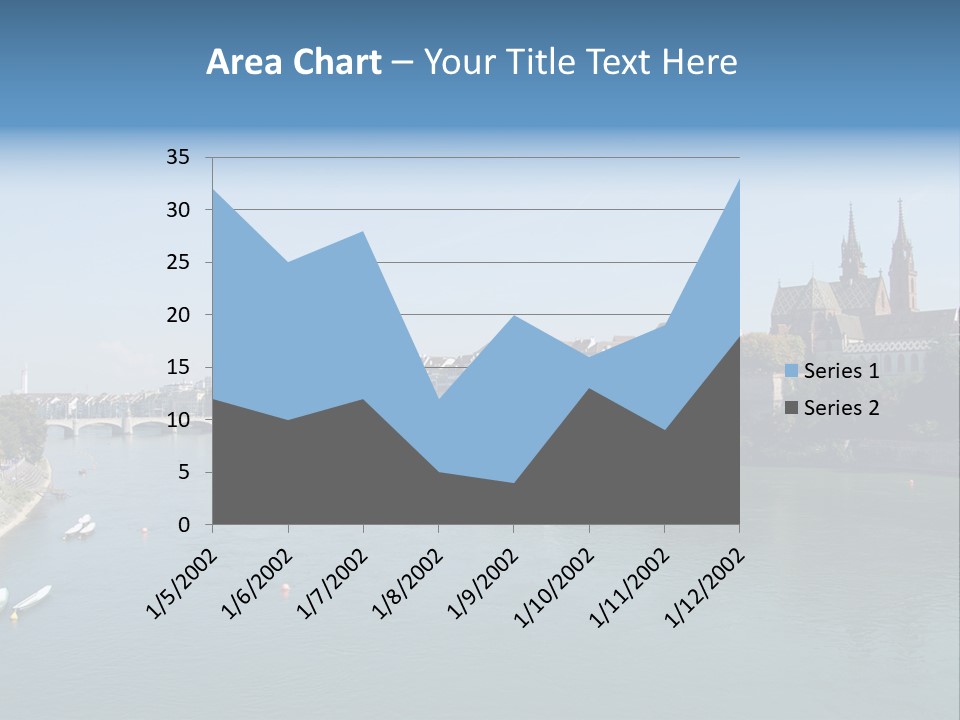 A River With A Bridge And Buildings In The Background PowerPoint Template