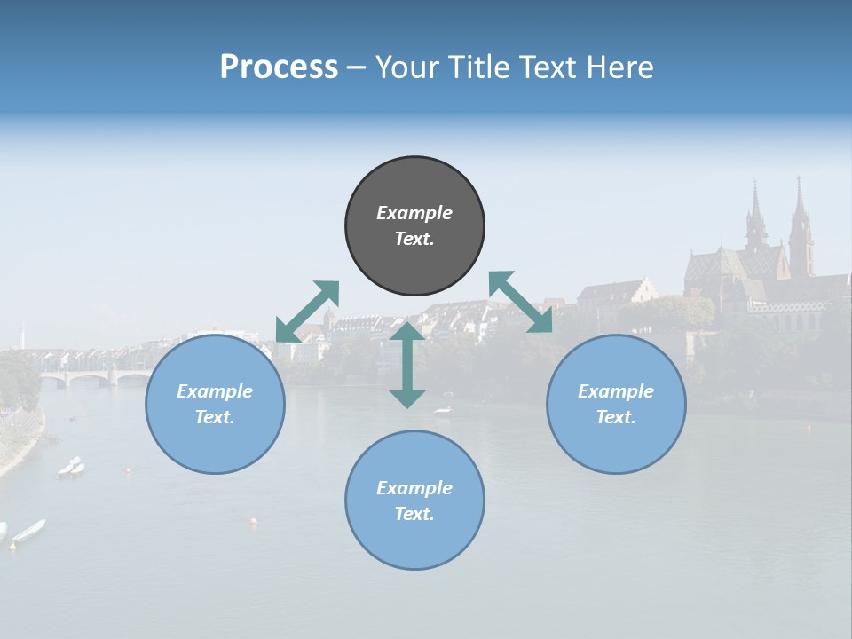 A River With A Bridge And Buildings In The Background PowerPoint Template