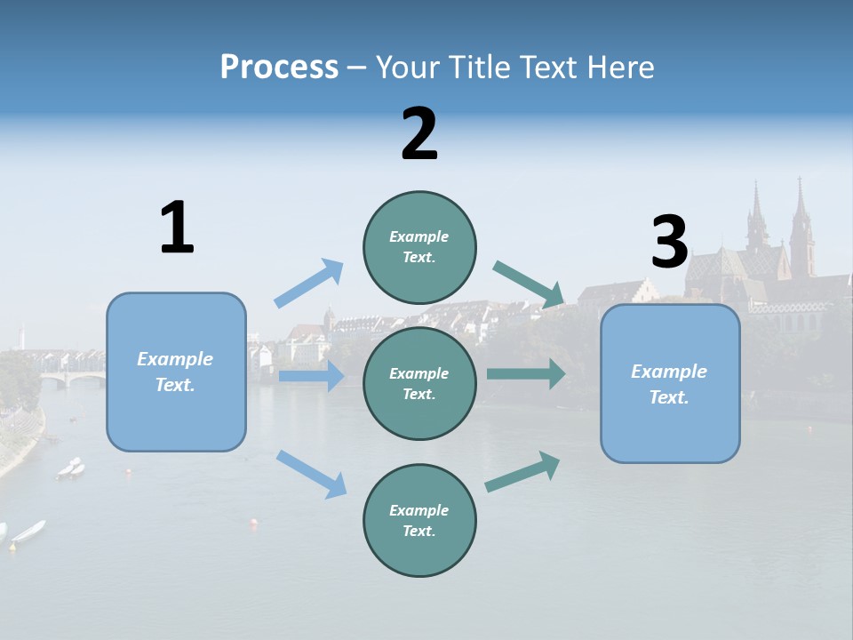A River With A Bridge And Buildings In The Background PowerPoint Template